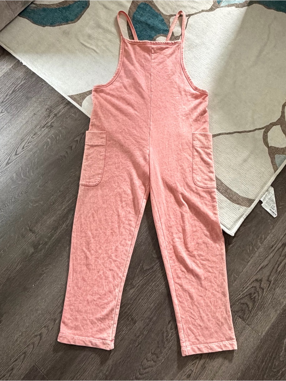 Free People Movement Jumpsuit Onesie in Pink Acid Wash Oversized with Pockets M